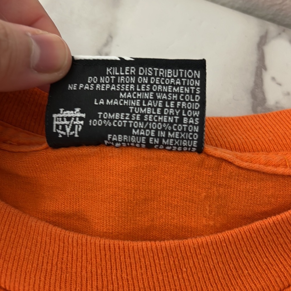 Famous Stars and Straps Shirt Men Medium Orange Graphic Short Sleeve Tee Casual - Picture 4 of 12